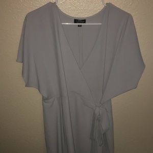 Topshop light blue wrap dress